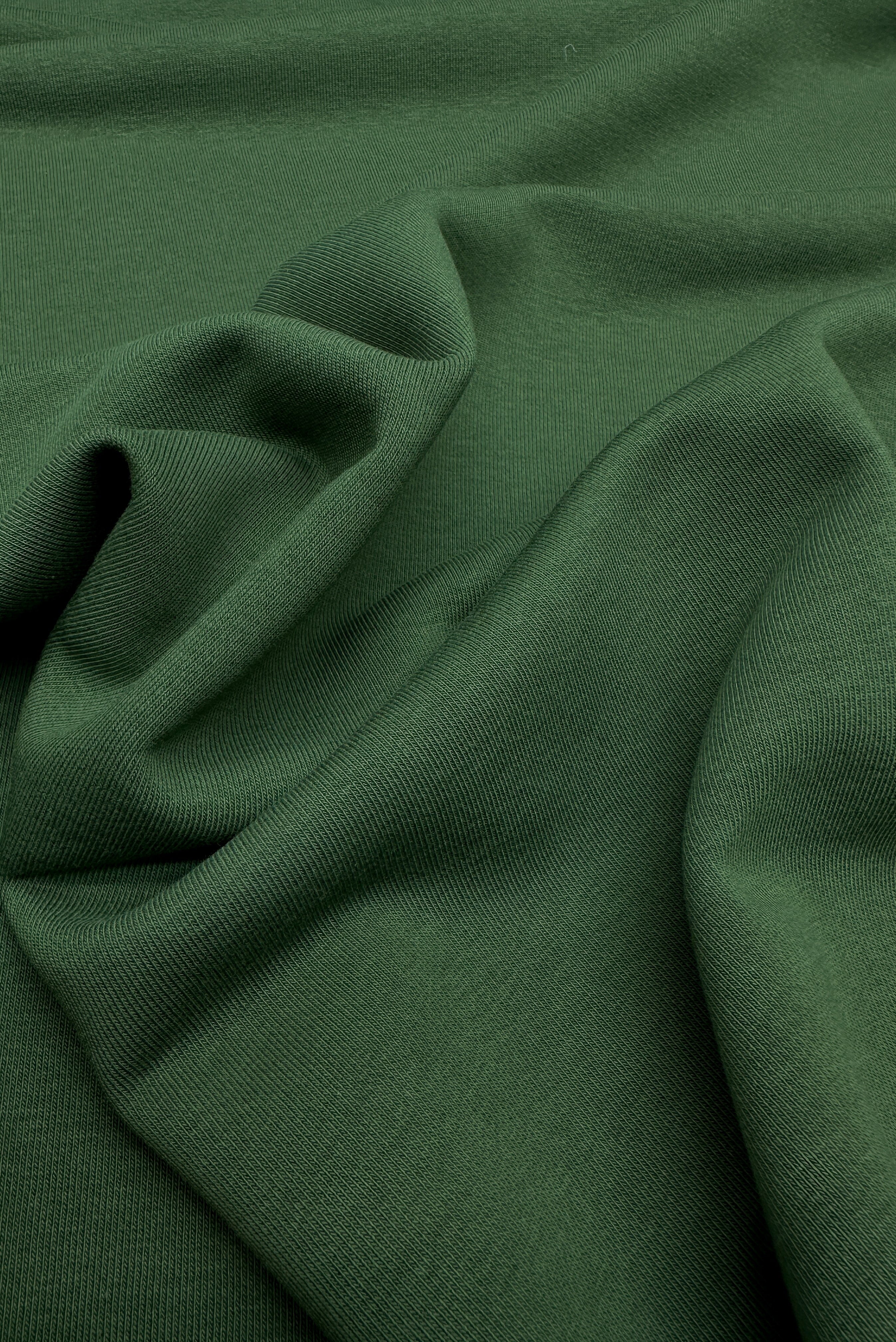 Трикотаж 3х-нитка діагональ FRENCH TERRY Silk Finish Армійський зелений 1м