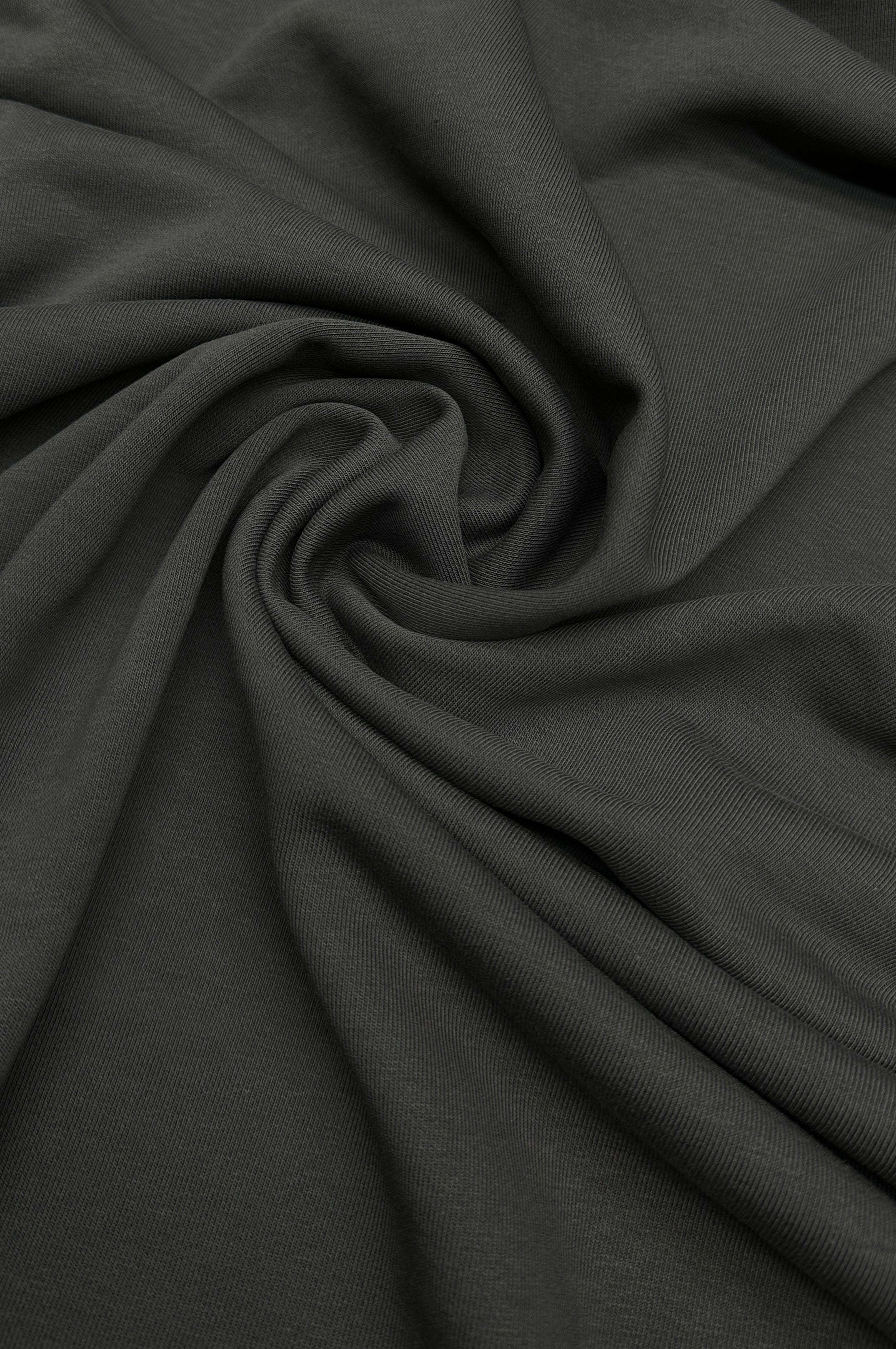 Трикотаж 3х-нитка діагональ FRENCH TERRY Silk Finish Темно-сірий 1м