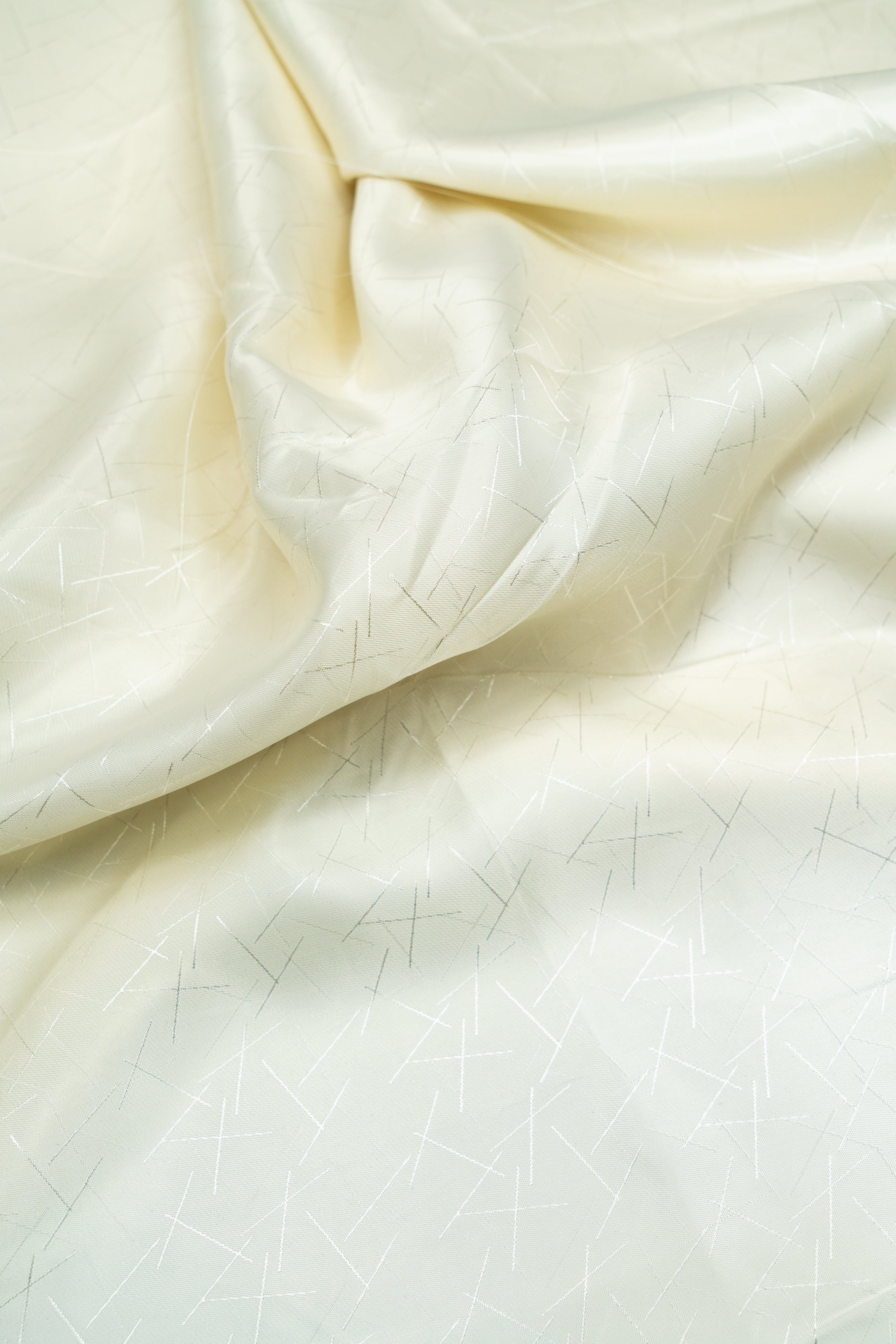 Віскозна підкладкова тканина Жаккард Молочний 1м