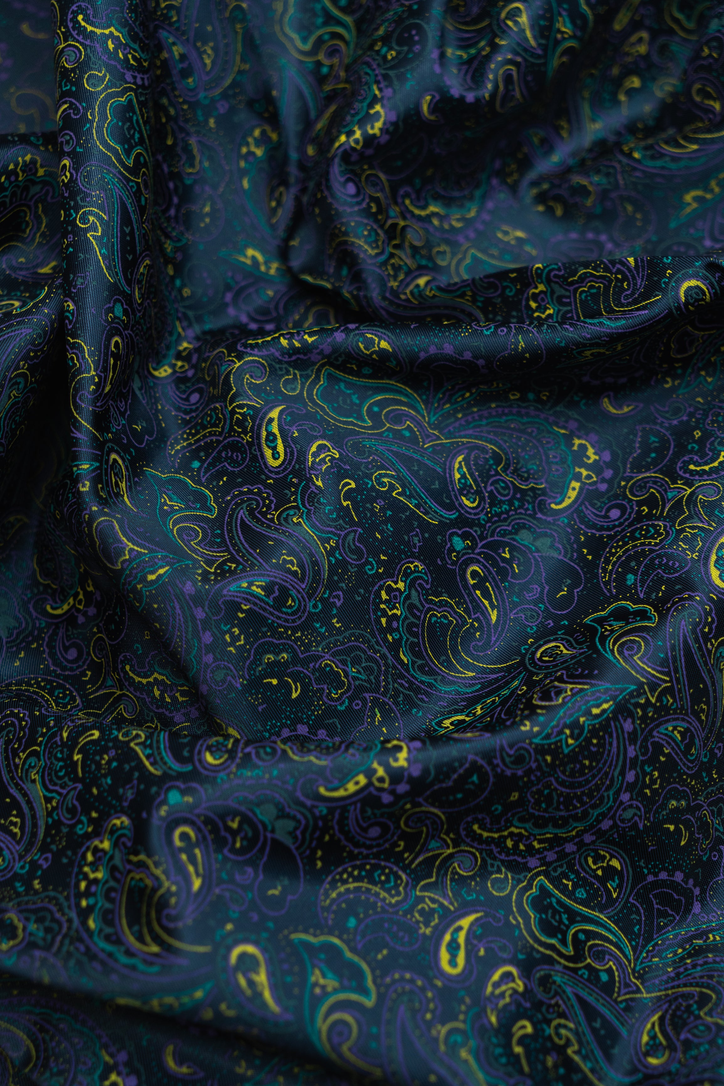 Віскозна підкладкова тканина 102 Темно-синій Жовтий Зелений Фіолетовий