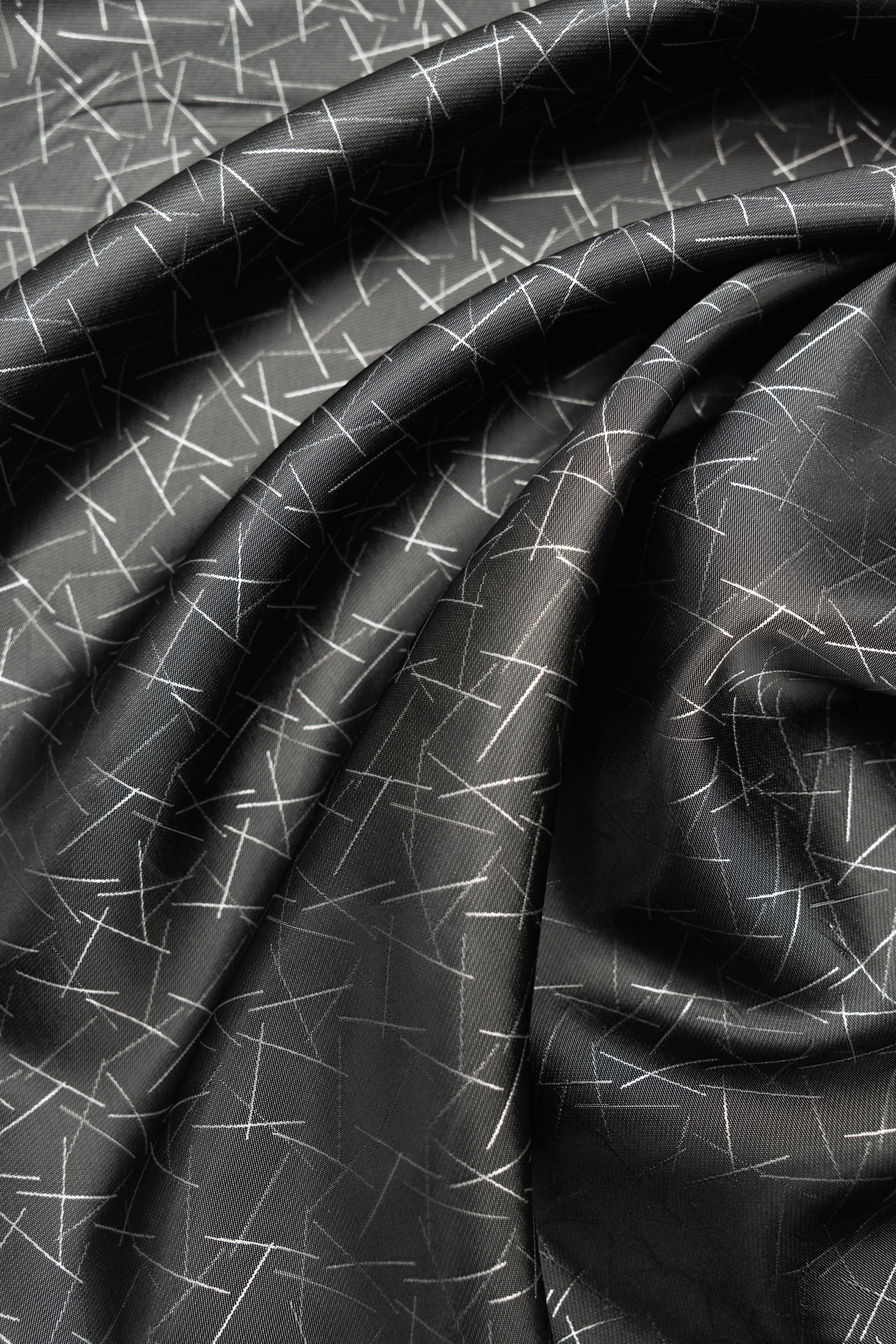 Віскозна підкладкова тканина Жаккард Темно-сірий 1м