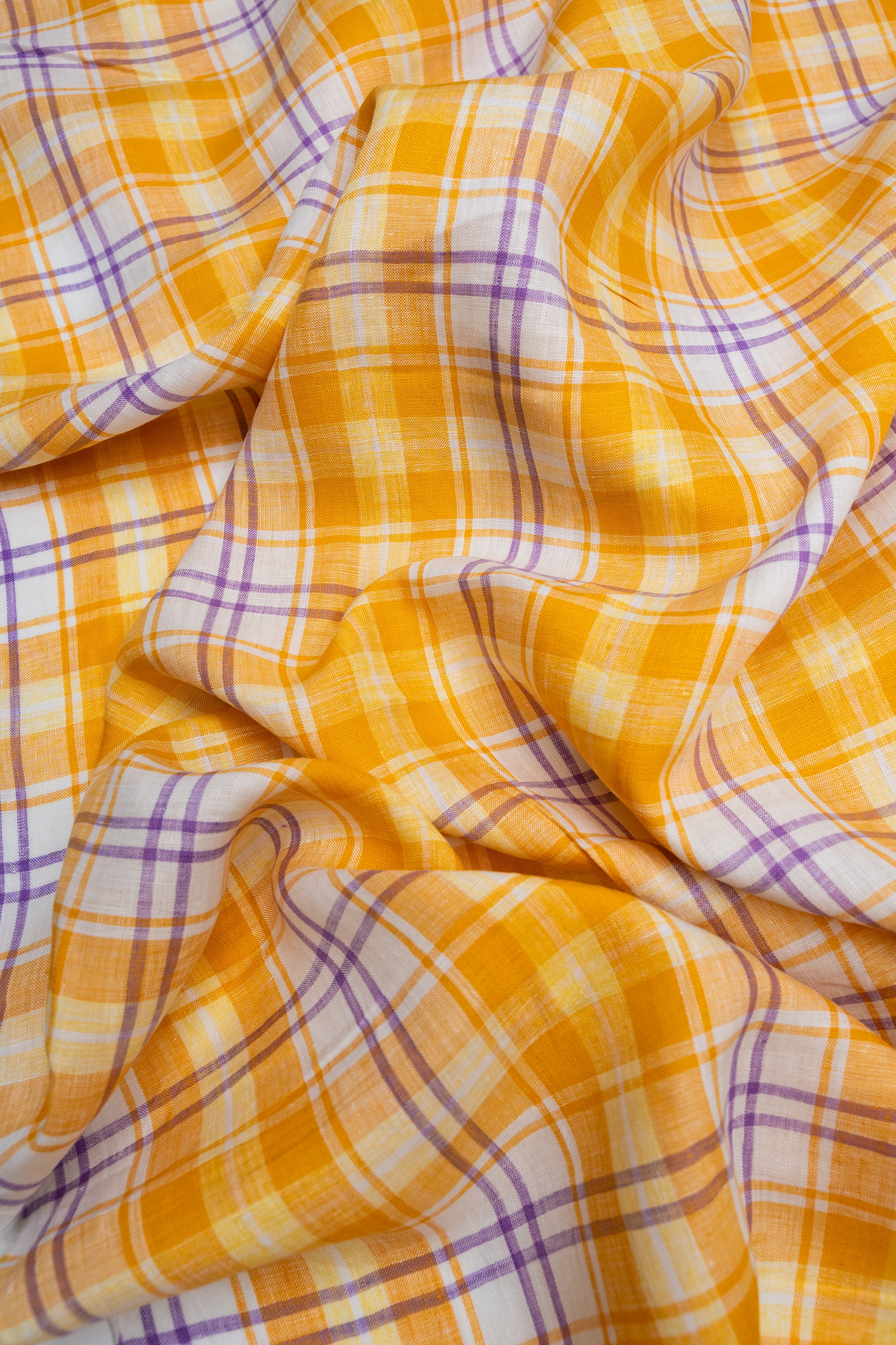 Сорочкова тканина CANCLINI льон 100% Жовтий 1м