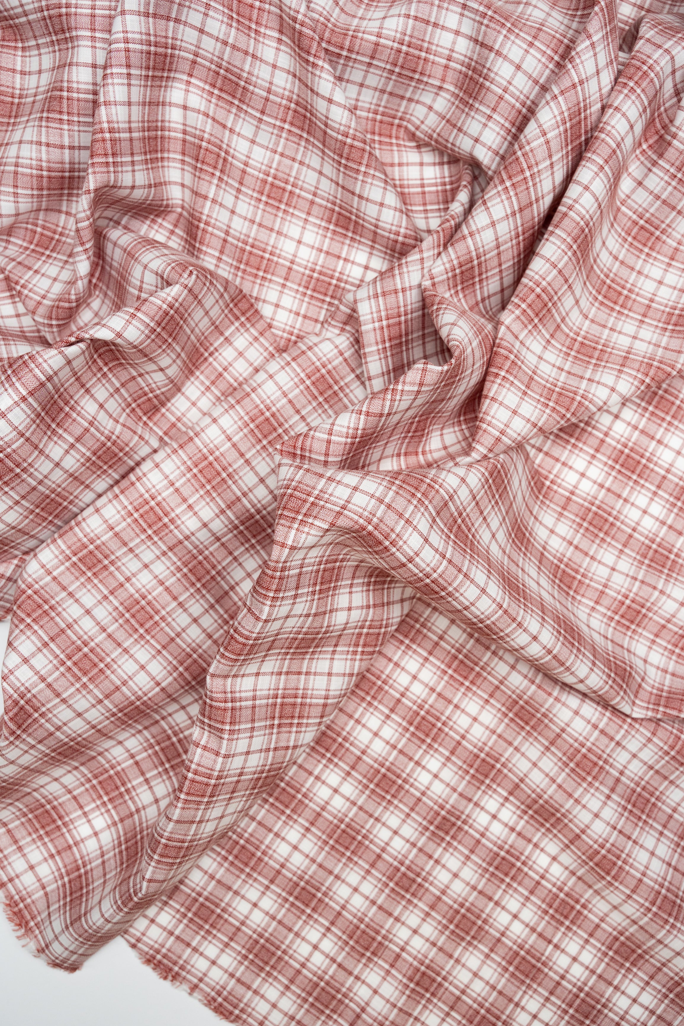 Сорочкова тканина CANCLINI Рожевий лід Білий 1м
