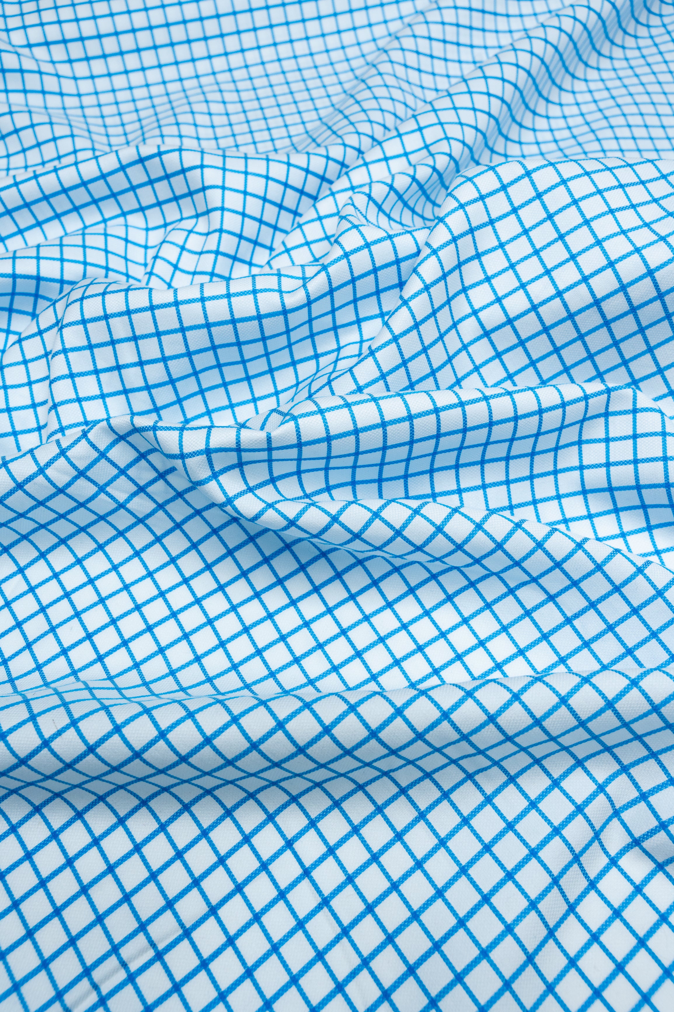 Сорочкова тканина CANCLINI Білий Блакитний 1м
